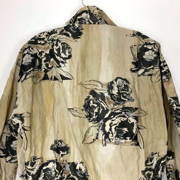 Annette Gortz Germany Art-to-Wear Textured Floral Sculptural Jacket Medium - Picture 12 of 16